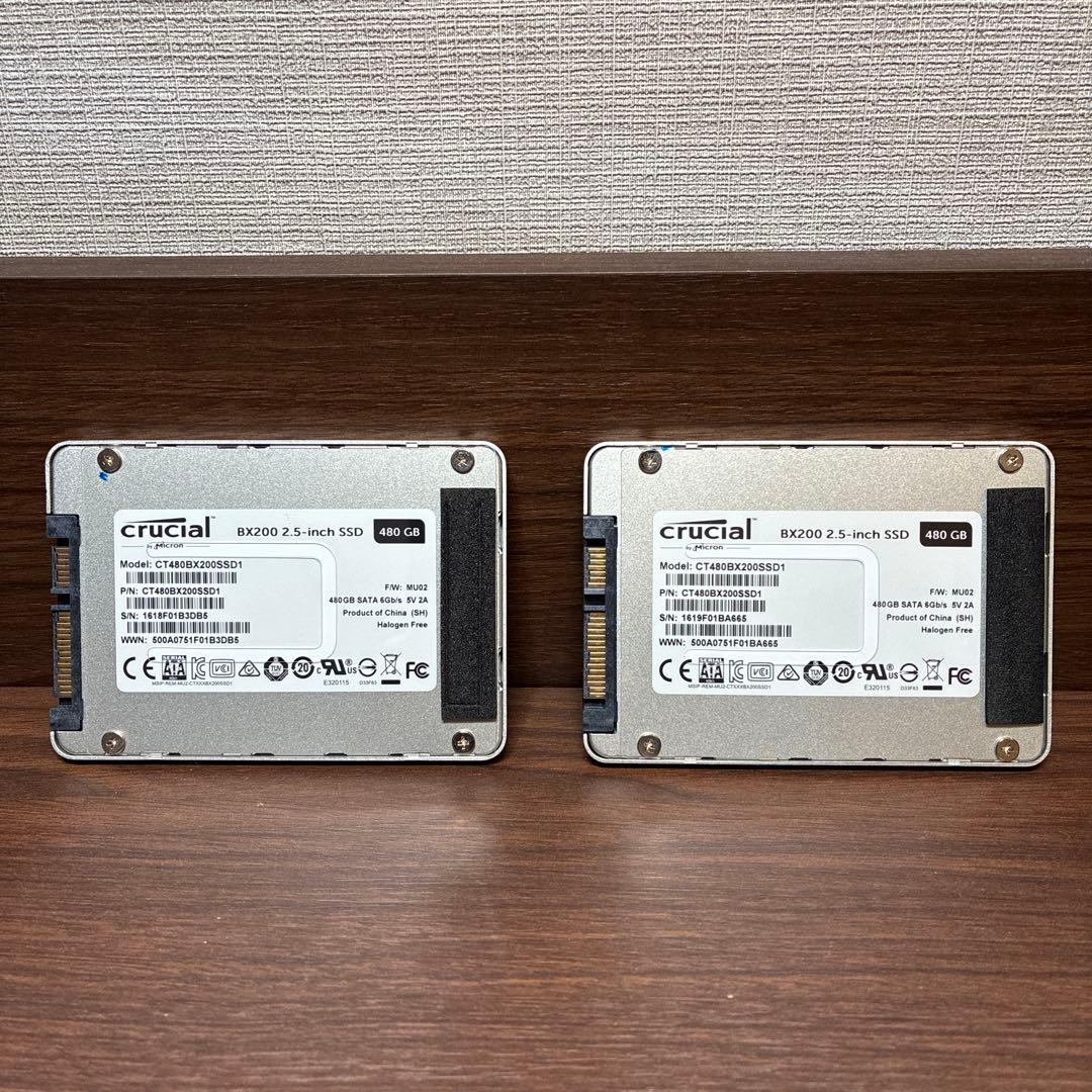T*n様 Crucial BX200 2.5インチ SSD 480GB × 2台
