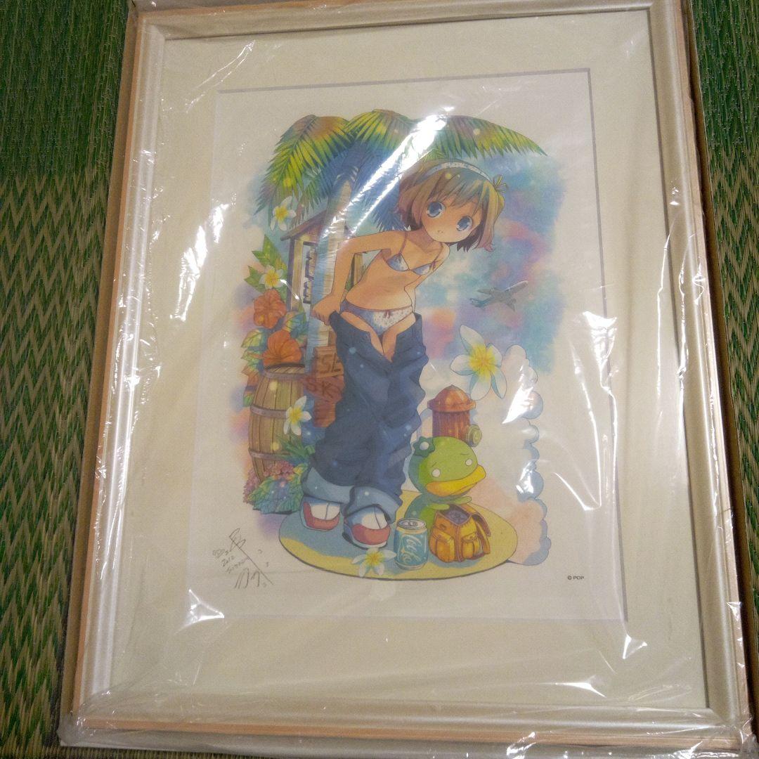 POP’s 　ガールズ　コレクション B4複製原画(南の島)　直筆サイン入り