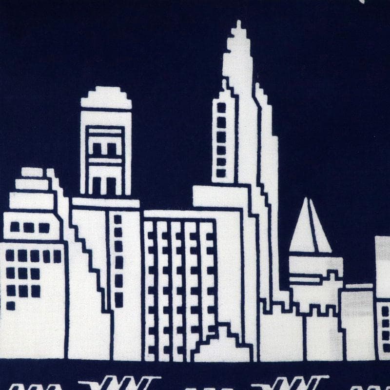 《浴衣反物『ジョン・ワイツ』ニューヨークマンハッタン■白紺◆木綿◆反25-63》