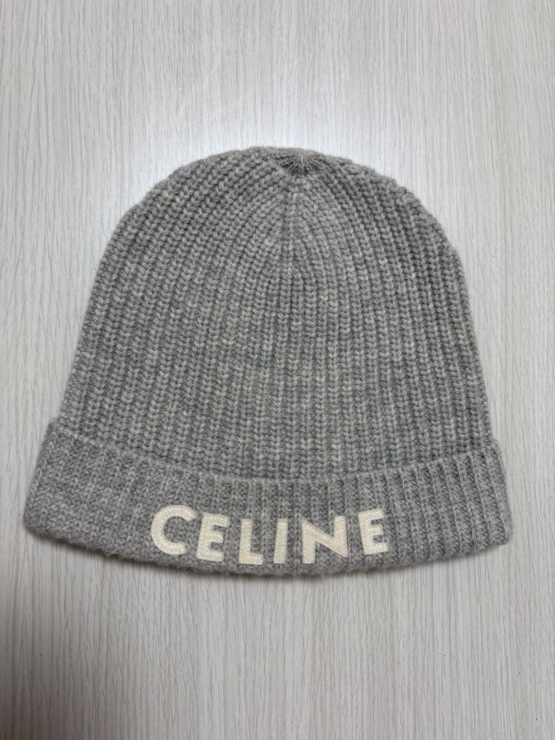 CELINE グレー ニット帽
