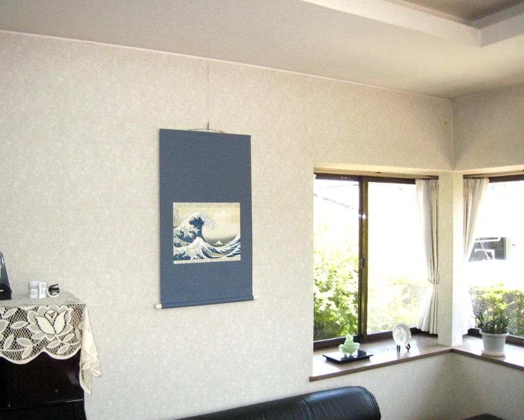 掛け軸 タペストリー　神奈川沖浪裏◆葛飾北斎 （工芸作品・新品)