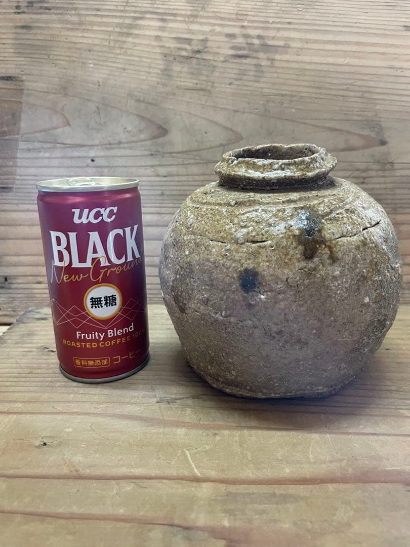 杉本貞光　掛け花入れ【m1203 花瓶　骨董　茶道　茶道具　花道　レトロ 壺 】