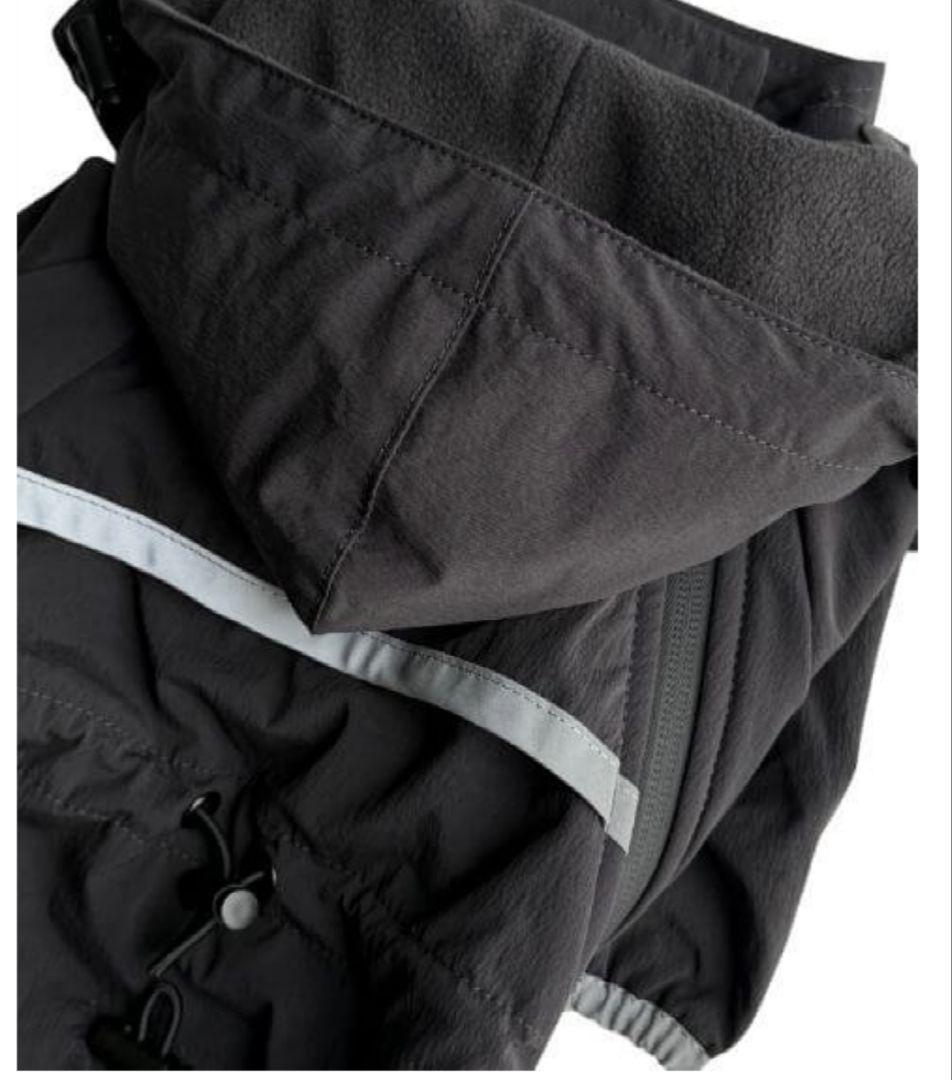 DOG DEPT グレー フード付き犬服 BLサイズ