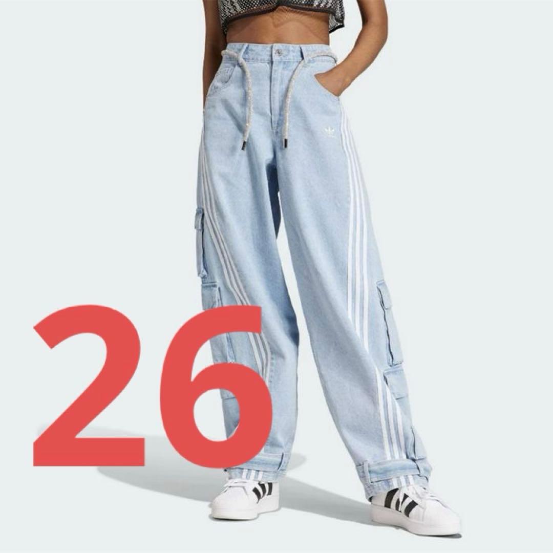 【日本未発売】adidas DENIM CARGO ジーンズ ワイドパンツ