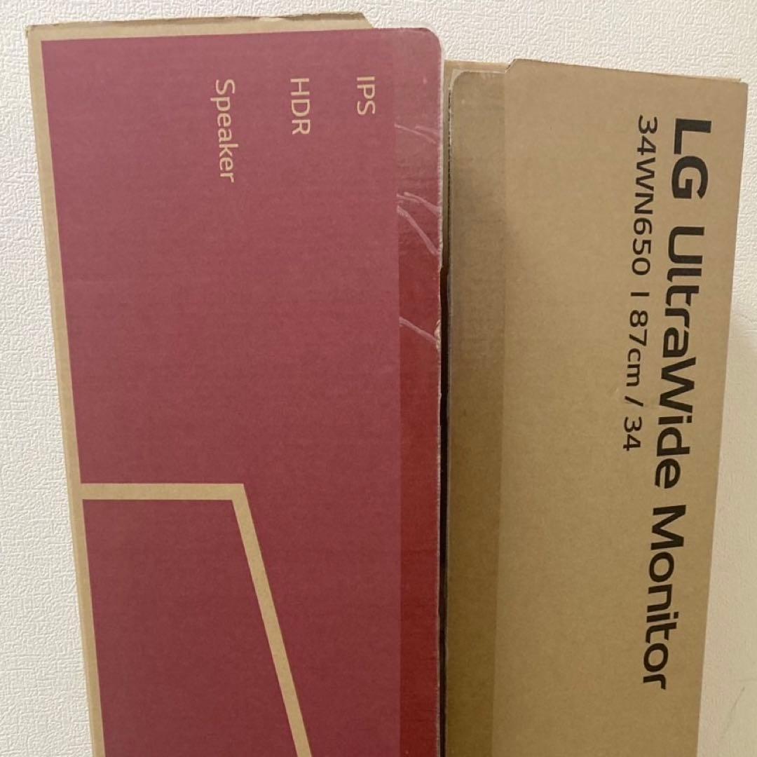 LG ウルトラワイドモニター 本体　34WN650 - W