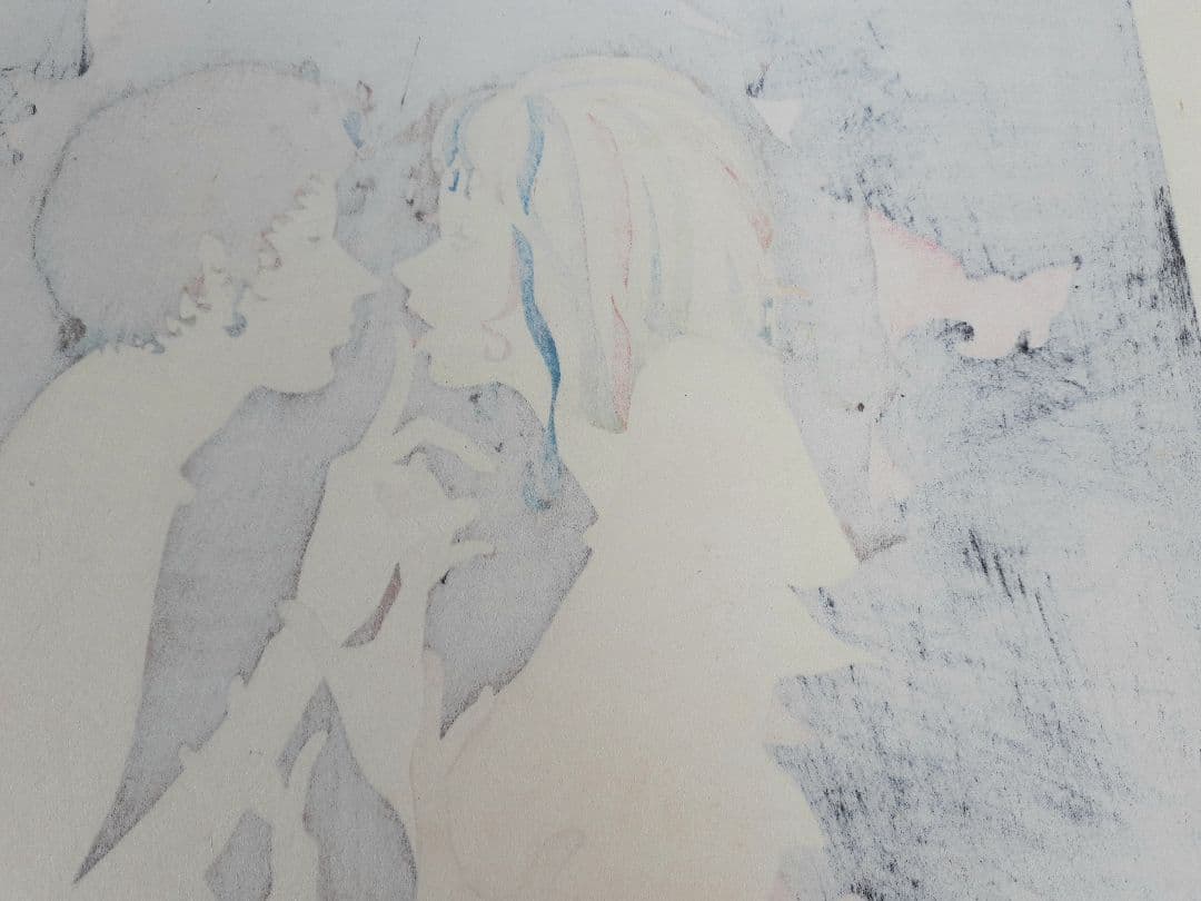 米倉斉加年 版画 「春のめざめ」124/250 エディション 自筆サイン入り