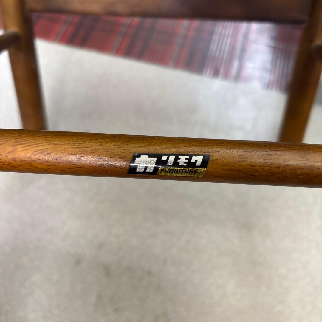 訳あり　カリモク　椅子　2個セット　 ダイニングチェア 花柄