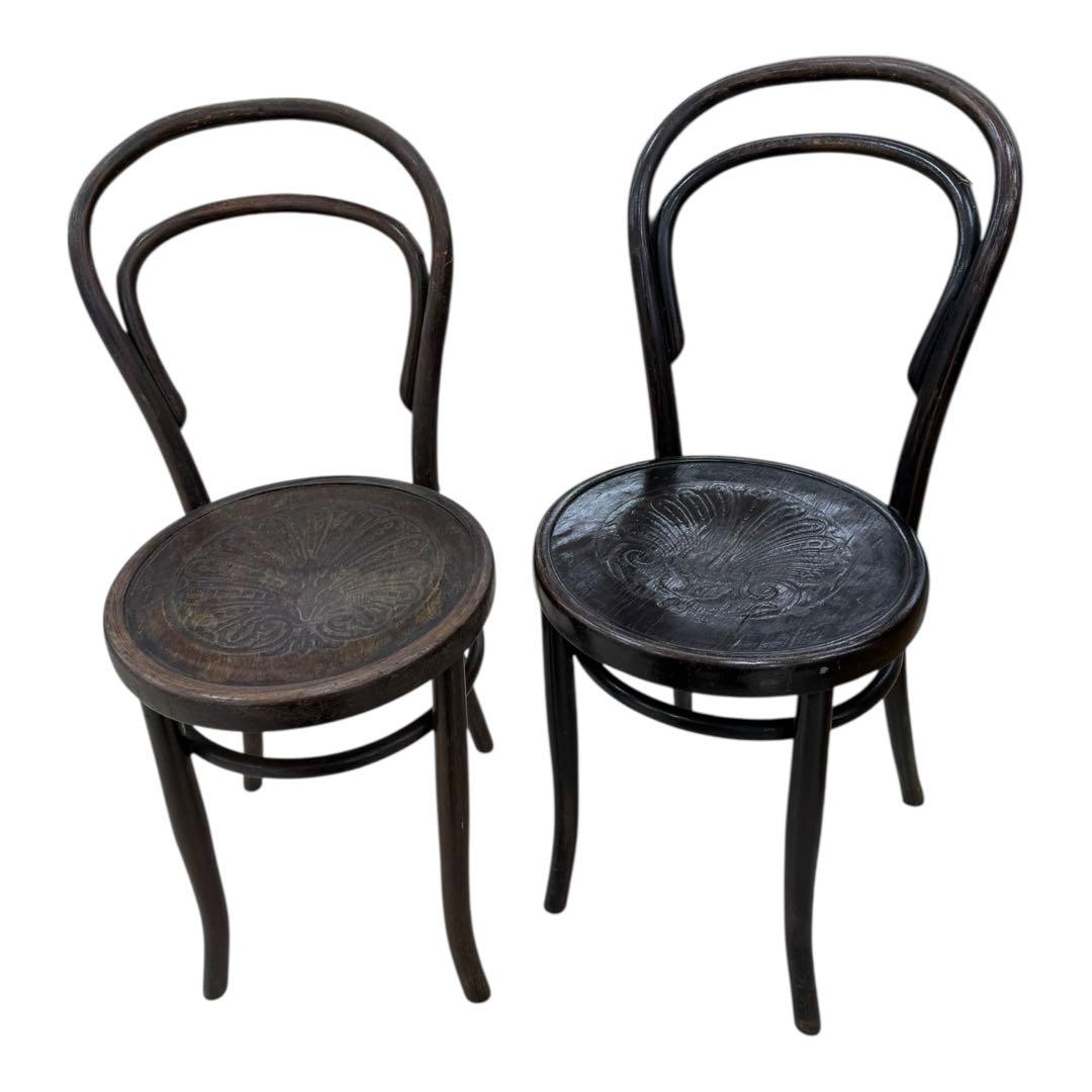 2脚　Jacob & Josef Kohn 風　ヴィンテージ ベントウッドチェア