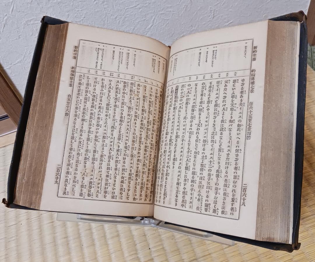 明治28年 新約全書 日本語聖書 注記入 古書