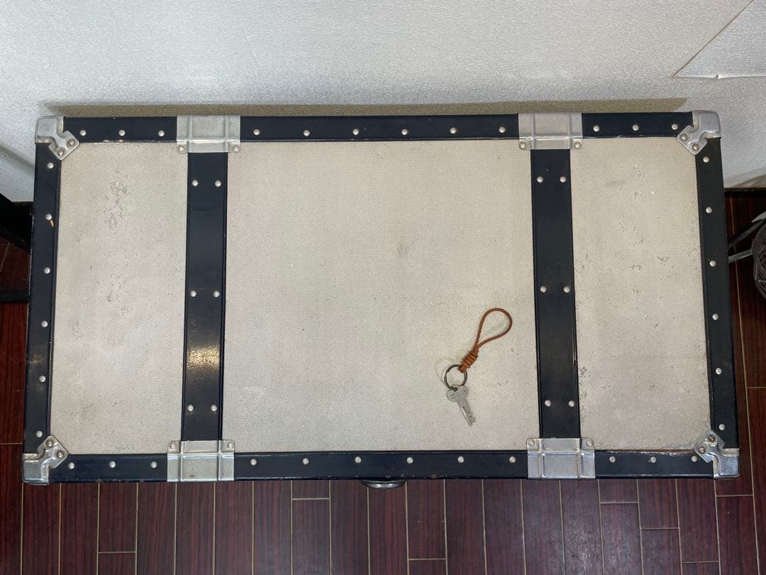 専用 ビンテージ アルミトランク トロリー センターテーブル インダストリアル