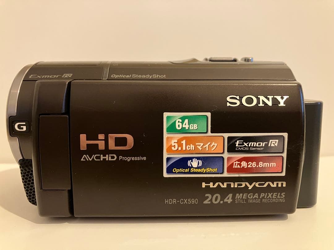 【美品・完動】SONY HDR-CX590 ビデオカメラ本体バッテリー付属