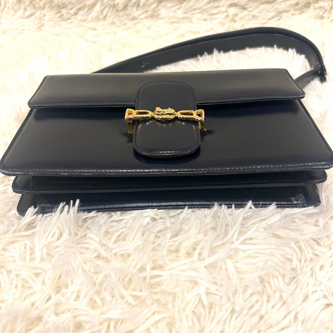 CELINE セリーヌ ショルダーバッグ ホースビット 馬車金具 ブラック