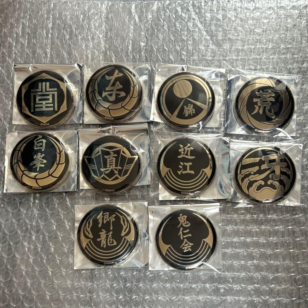 龍が如く 20周年記念 金メッキ代紋缶バッジ コンプリート セット