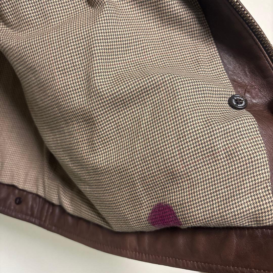 そ*た様 ラルフローレン　レザージャケット　スイングトップ　ブラウン　茶 XL