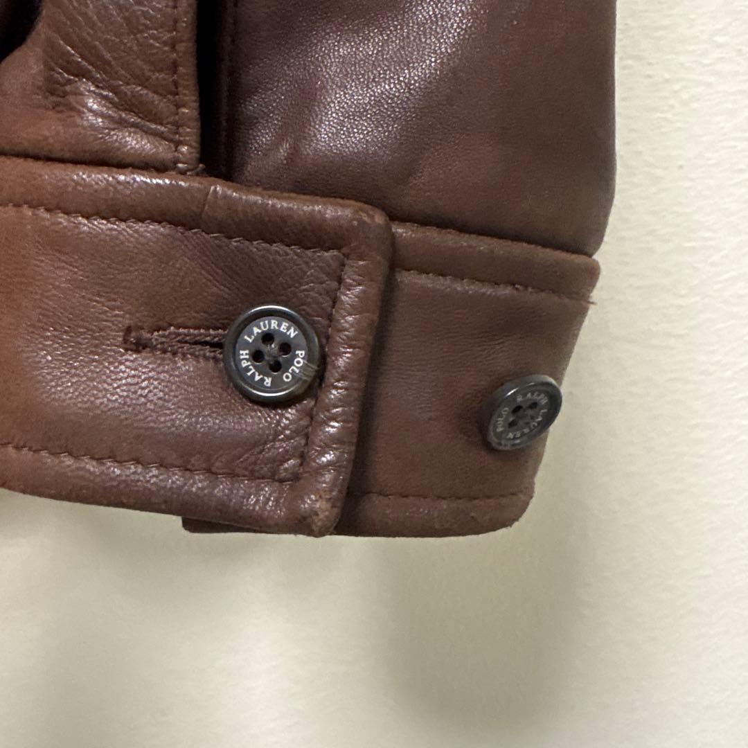 そ*た様 ラルフローレン　レザージャケット　スイングトップ　ブラウン　茶 XL