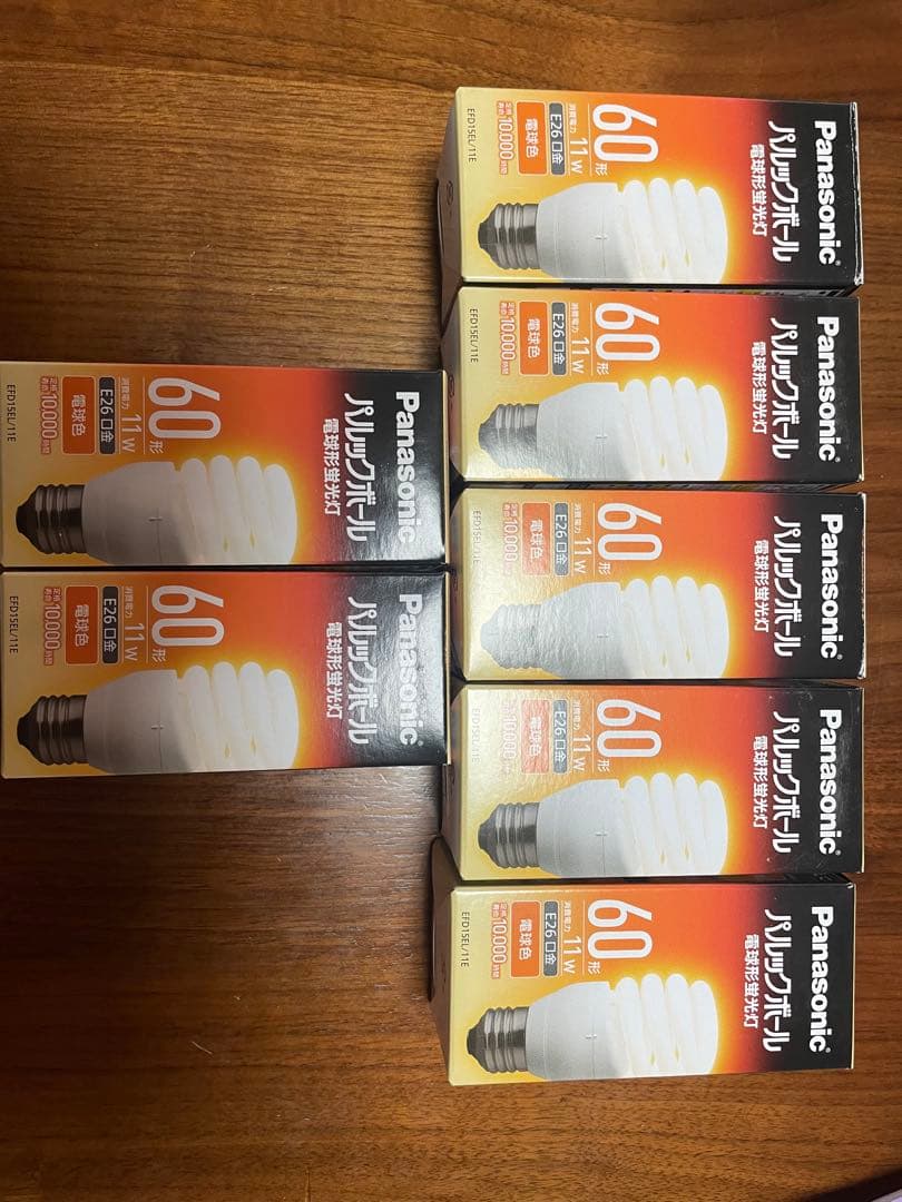 Panasonic 11W 蛍光灯電球 EFD15EL/11E 7個セット