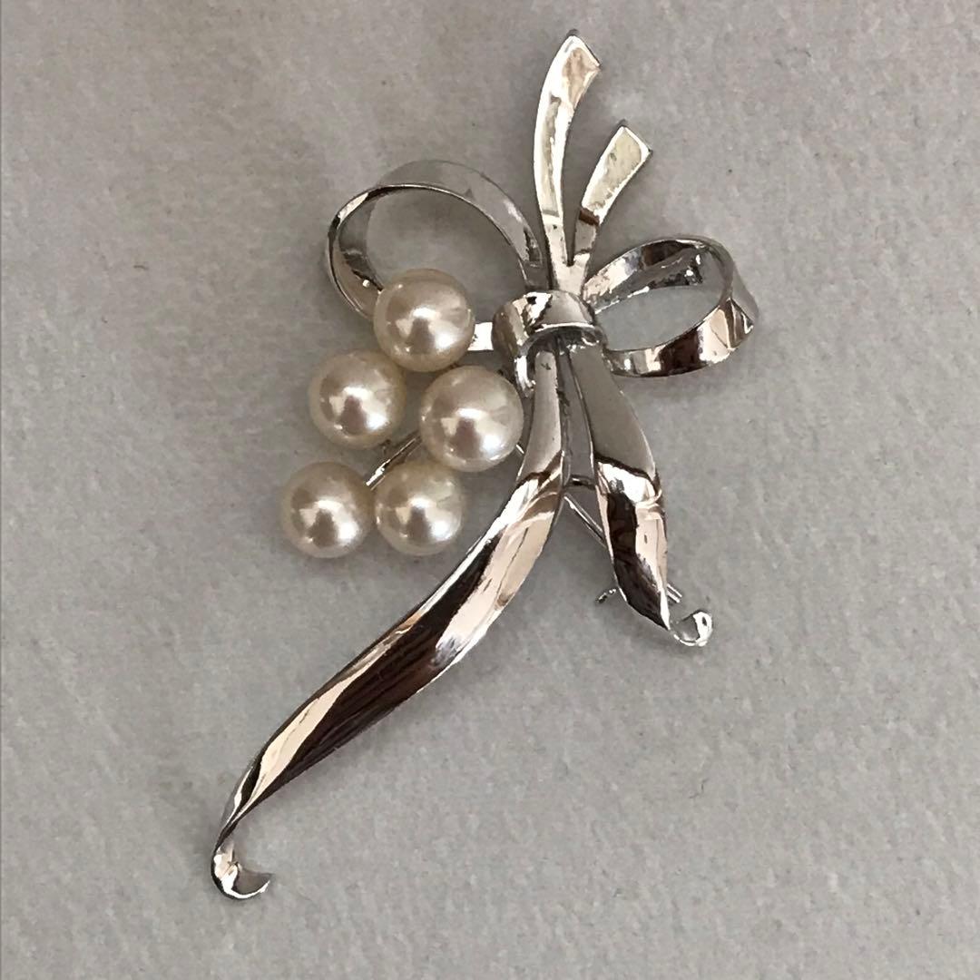 【美品☆】愛子様ご着用♡ ミキモト ロングセラー　パール　SV ブローチ　箱付き