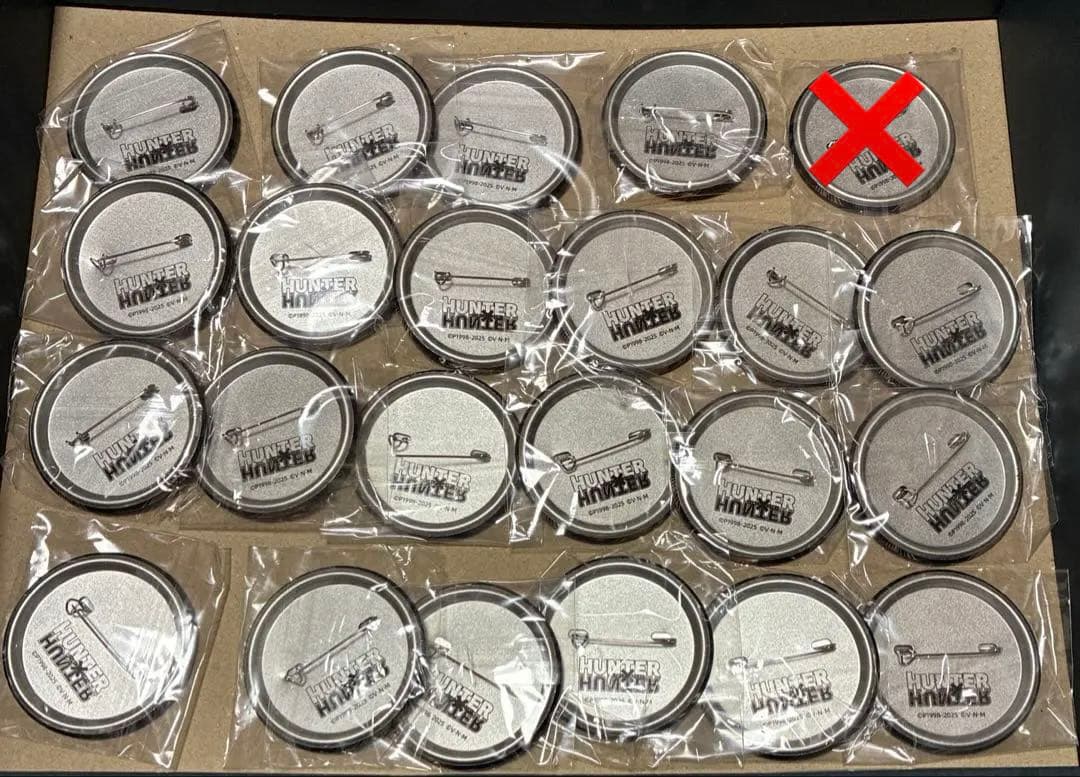 HUNTER×HUNTER キルア　中国　缶バッジ　彫金シリーズ　セット　彫金