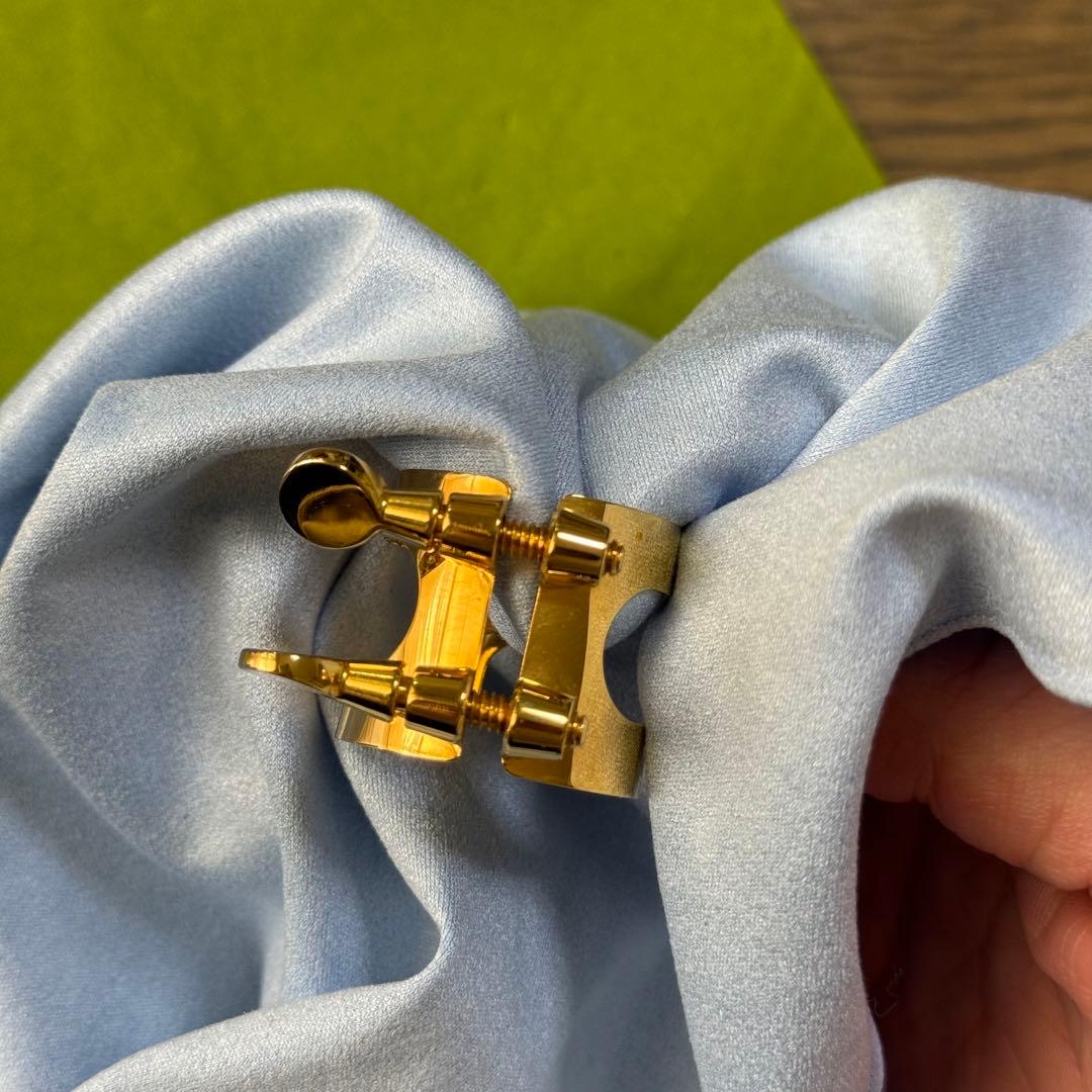 ハリソン アルトサックス リガチャー 金メッキ