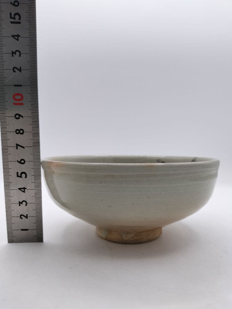 c735 平茶碗 ホタルの絵 朝日焼 紙箱 茶道具 古物