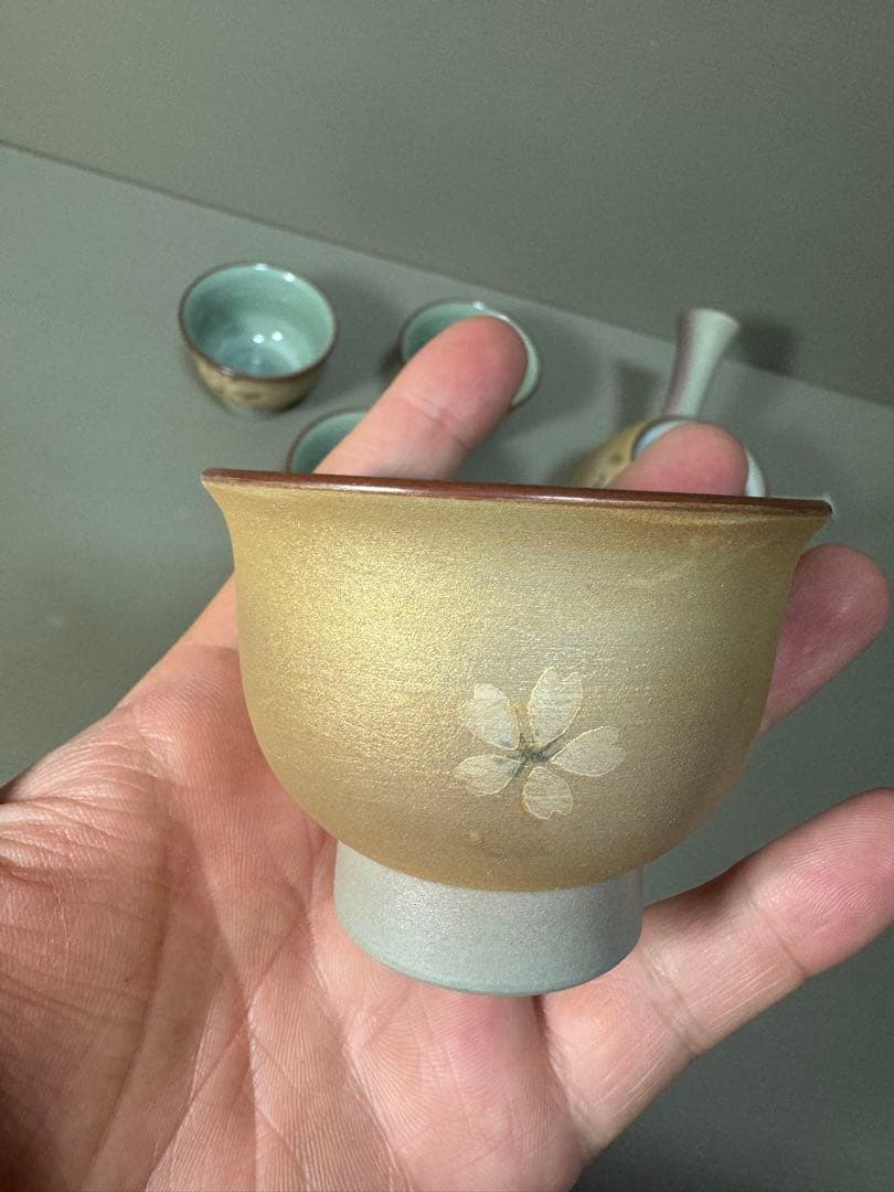 2291 有田焼　雲錦かすみ　茶器セット　急須1客　湯呑5客　未使用