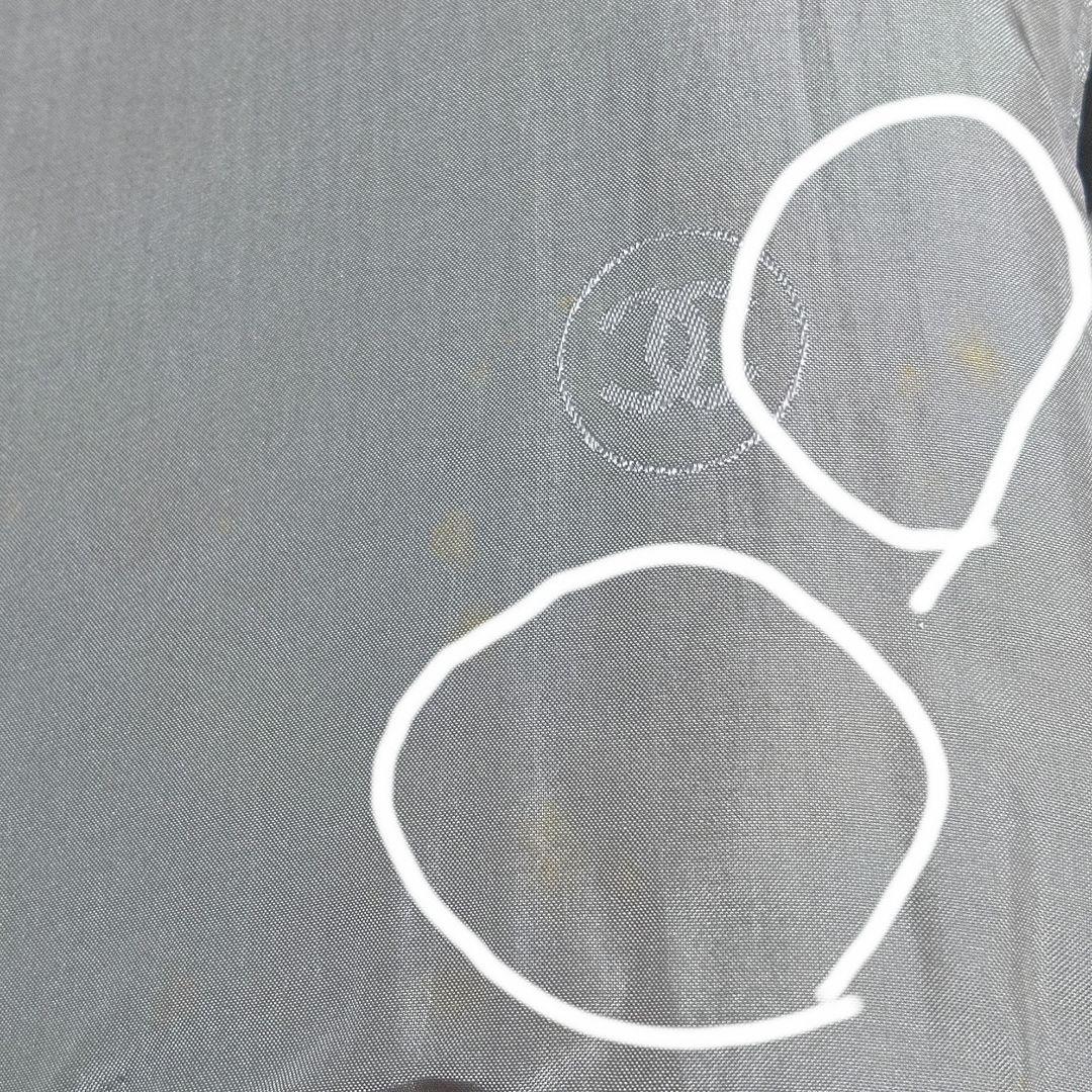 正規品 CHANEL シャネル レザースカート ラムレザー 膝丈 シルバー