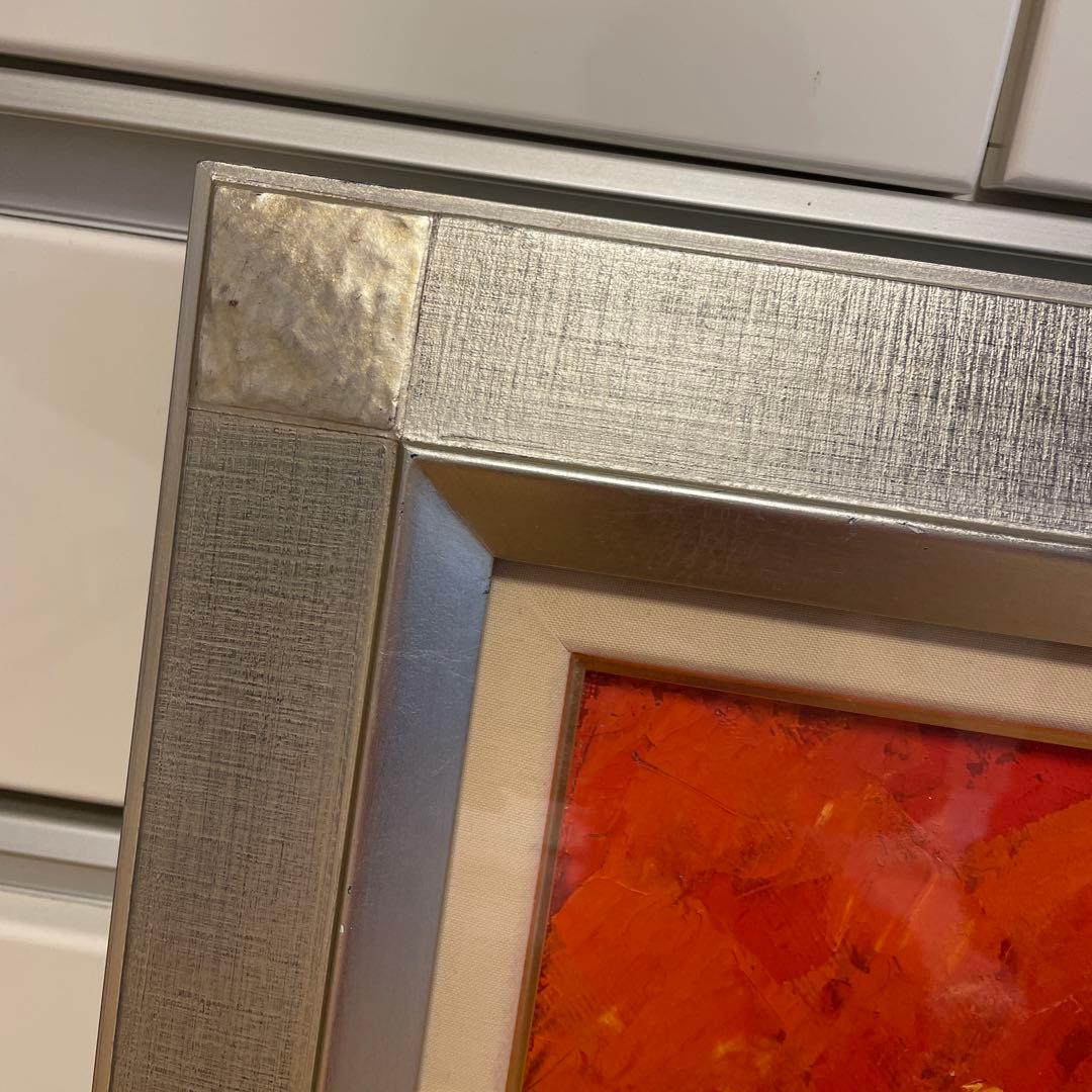 油彩画 花瓶に入った花