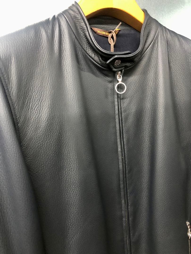 セラファン　ディアスキンライダースジャケット　46 ネイビー新品未使用☆