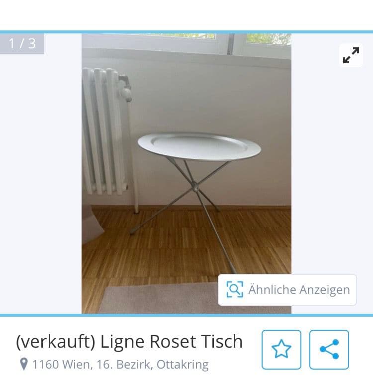 90'S ligne roset フォールディング サイドテーブル 『Trio』