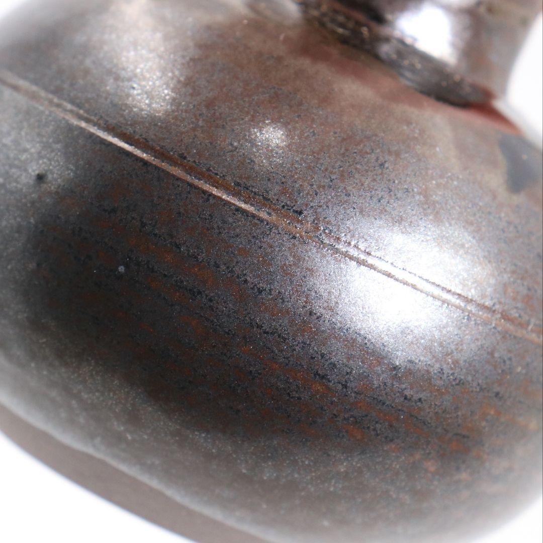 笹田有祥作 摸 唐物大名物 早苗丸壷茶入 宗薫緞子仕覆付 茶道具　V904