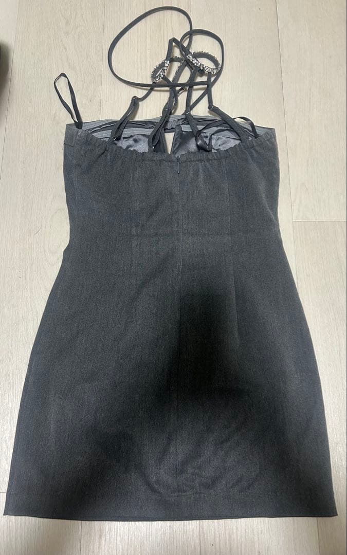 Glossy 人気 キャバドレス グレー Sサイズ