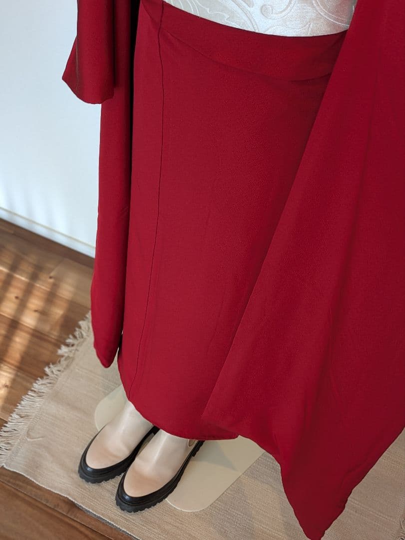 振袖フルセット 身丈169裄70.5 ロング丈 赤 色無地振袖 逸品 成人式