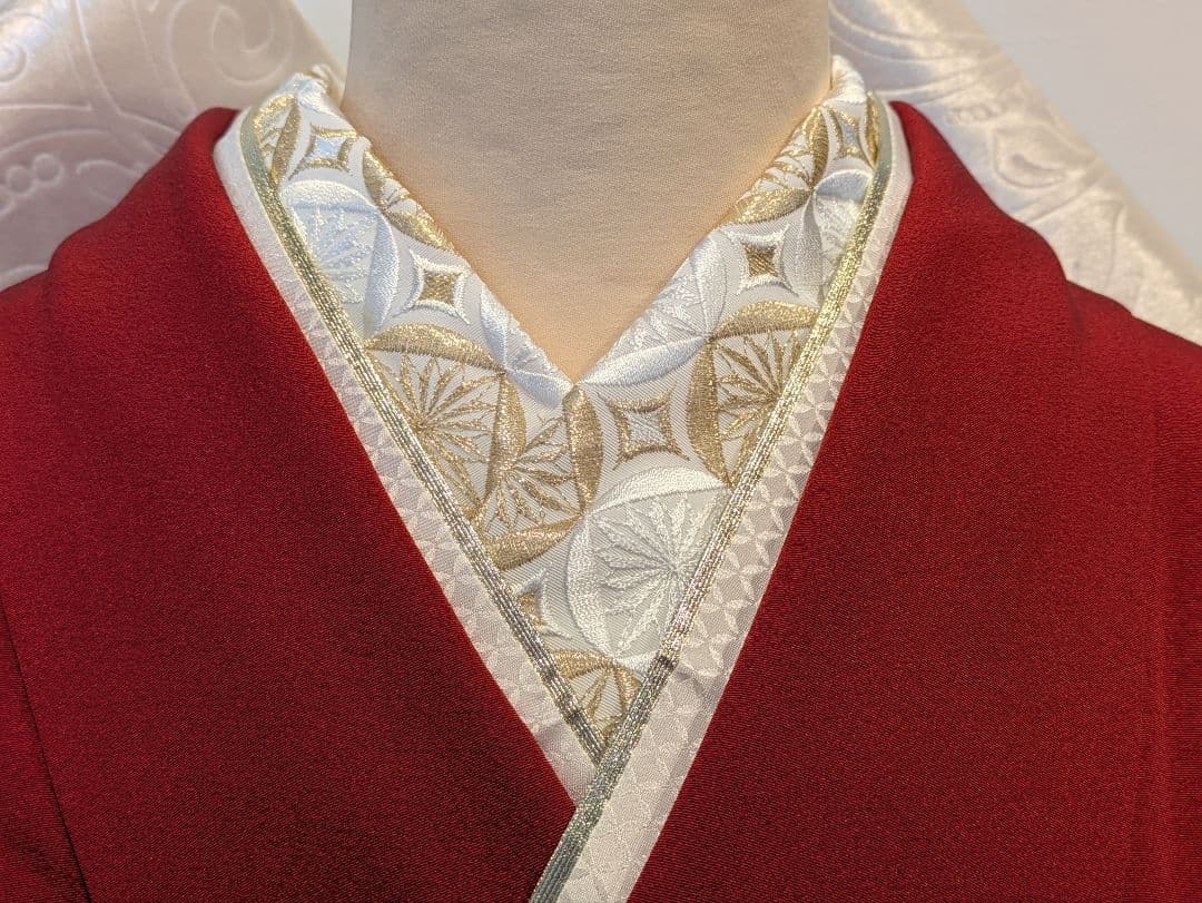 振袖フルセット 身丈169裄70.5 ロング丈 赤 色無地振袖 逸品 成人式