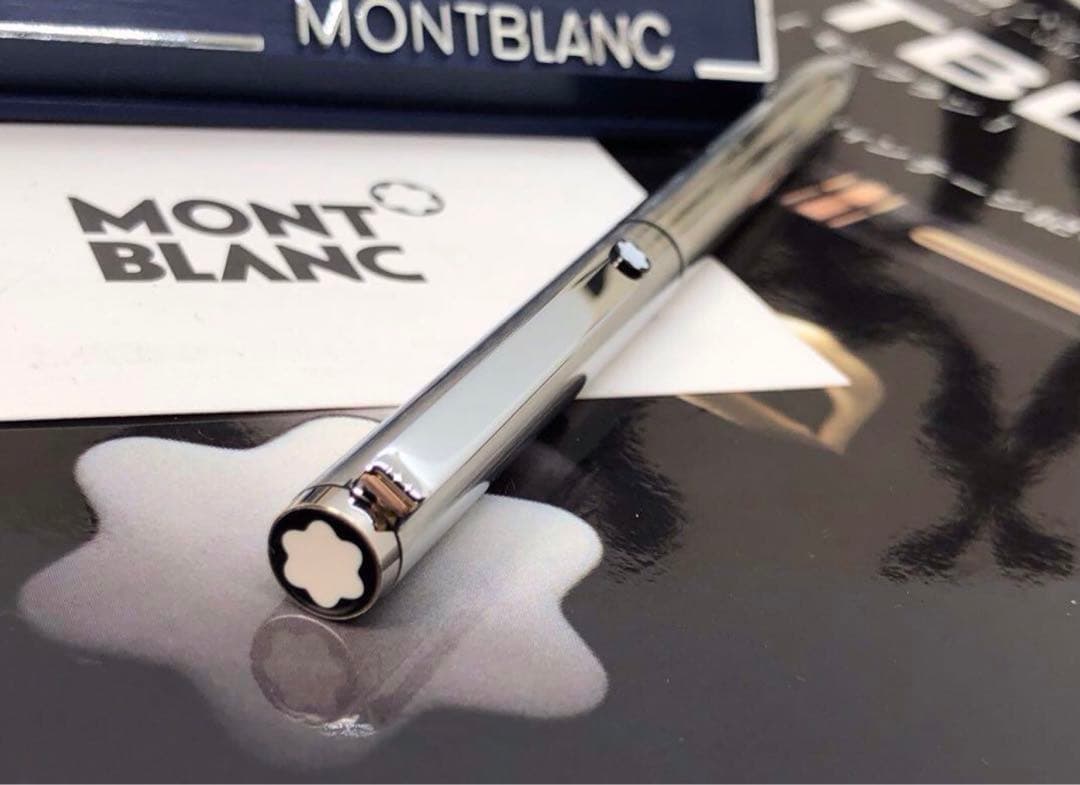 カスタム品！1本は欲しい2カラーボールペンNo2735輝くバフ仕上げ★モンブラン