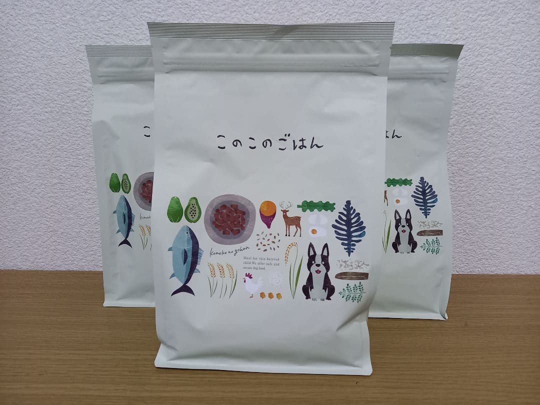 このこのごはん ドッグフード 1kg×3袋 未開封 賞味期限2026.11.26