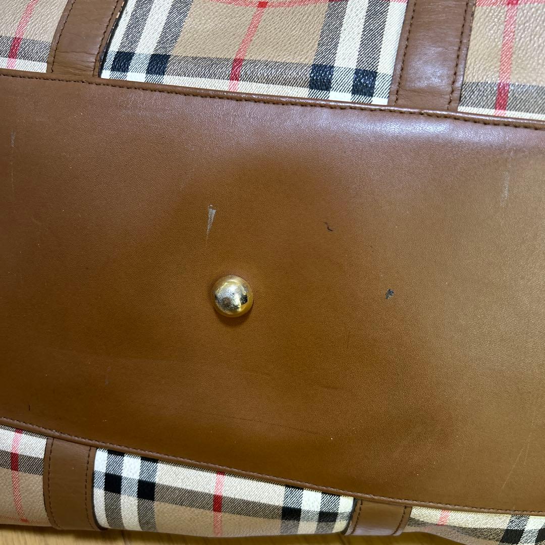 Burberry チェック柄 ボストンバッグ