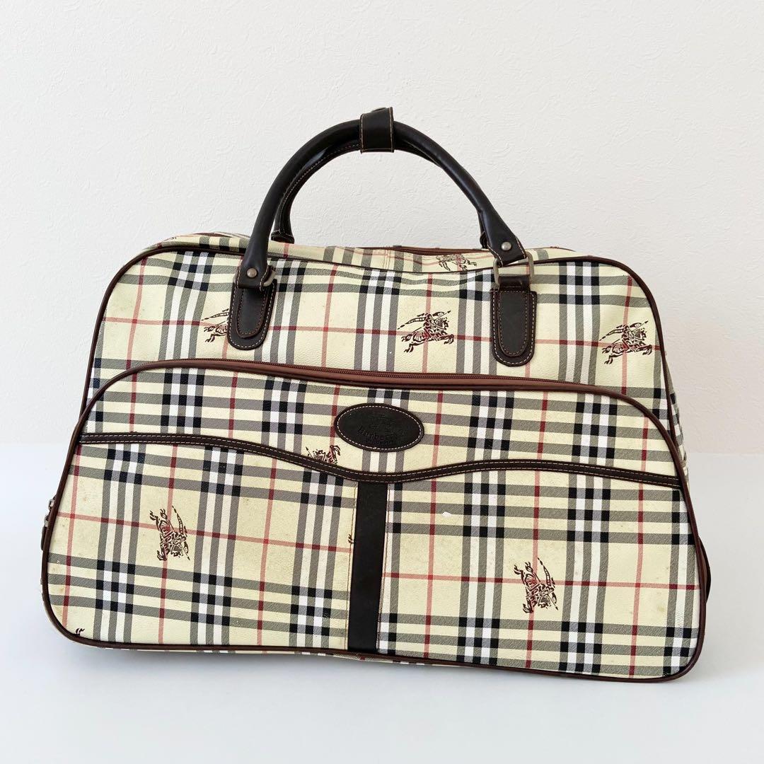 Burberry ボストン　キャリーバッグ　PVC ノバチェック　大容量