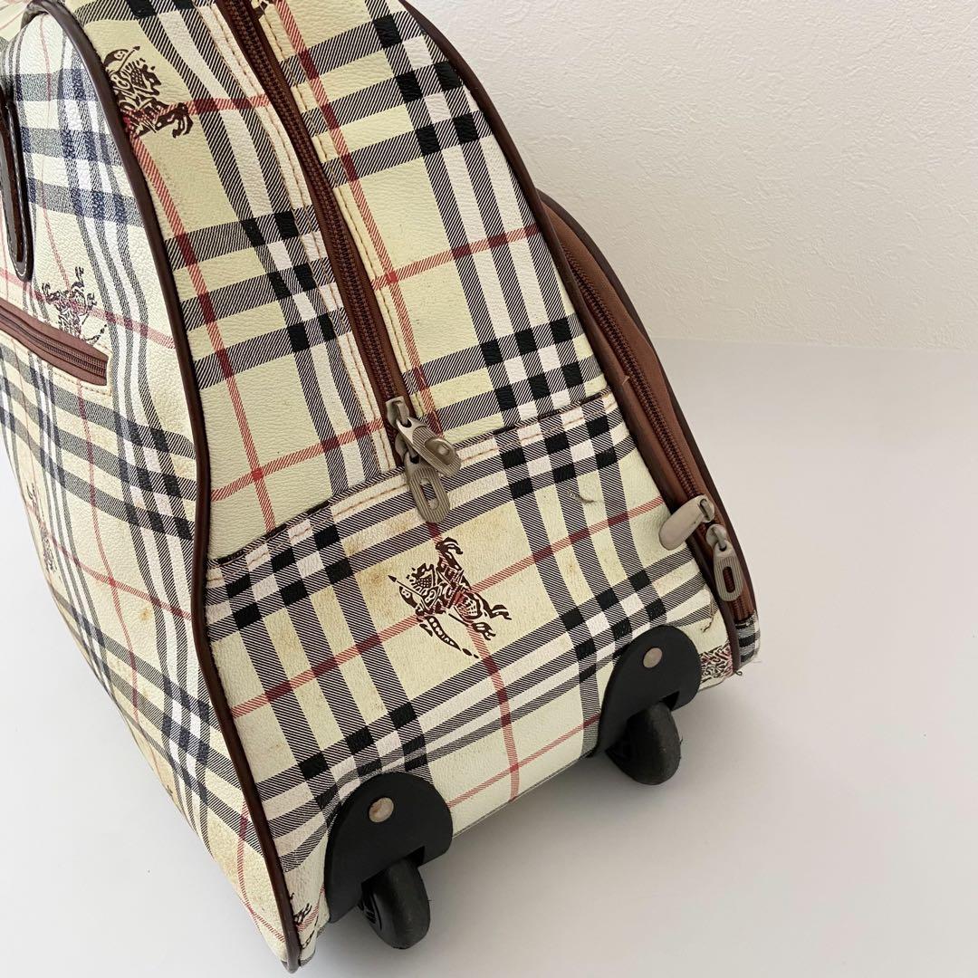 Burberry ボストン　キャリーバッグ　PVC ノバチェック　大容量