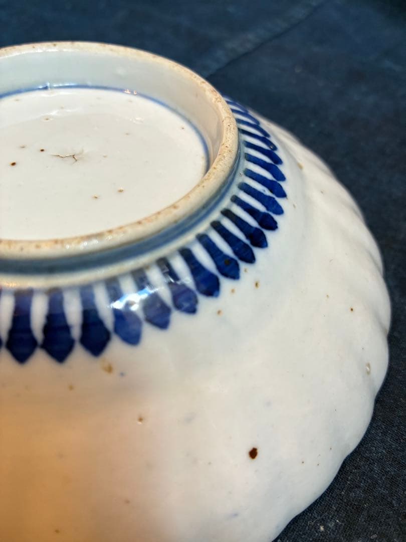 古伊万里　春秋鳥獣人物戯画　浅皿　江戸期　傷なし