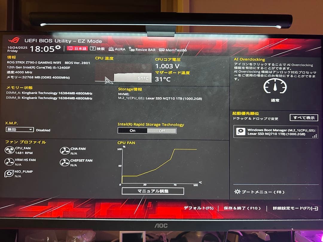 ASUS Z790-I+i 5-12400f+nactua l9i セット