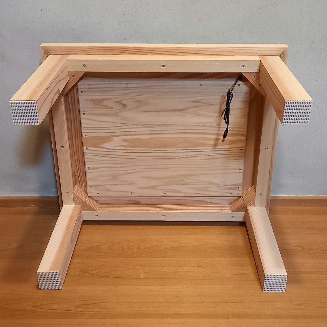 限定品　国産杉　無限ブラックホール　コーヒーテーブル　ホワイト　ローテーブル