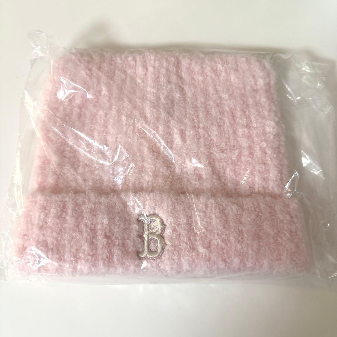 MLB Korea☆完売品☆MLB 猫耳 ミャオン ビーニー ピンク カリナ着用