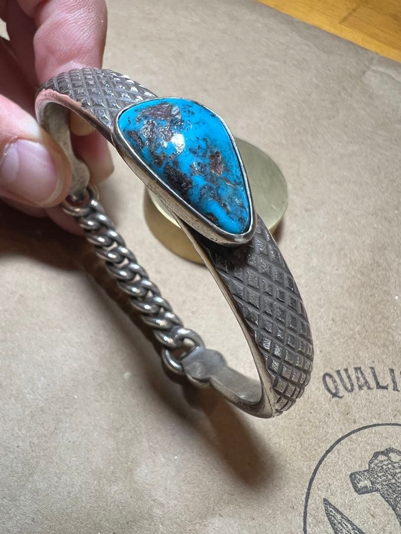 LYNCH SILVERSMITH“TURQUOISE SCALE CUFFS”