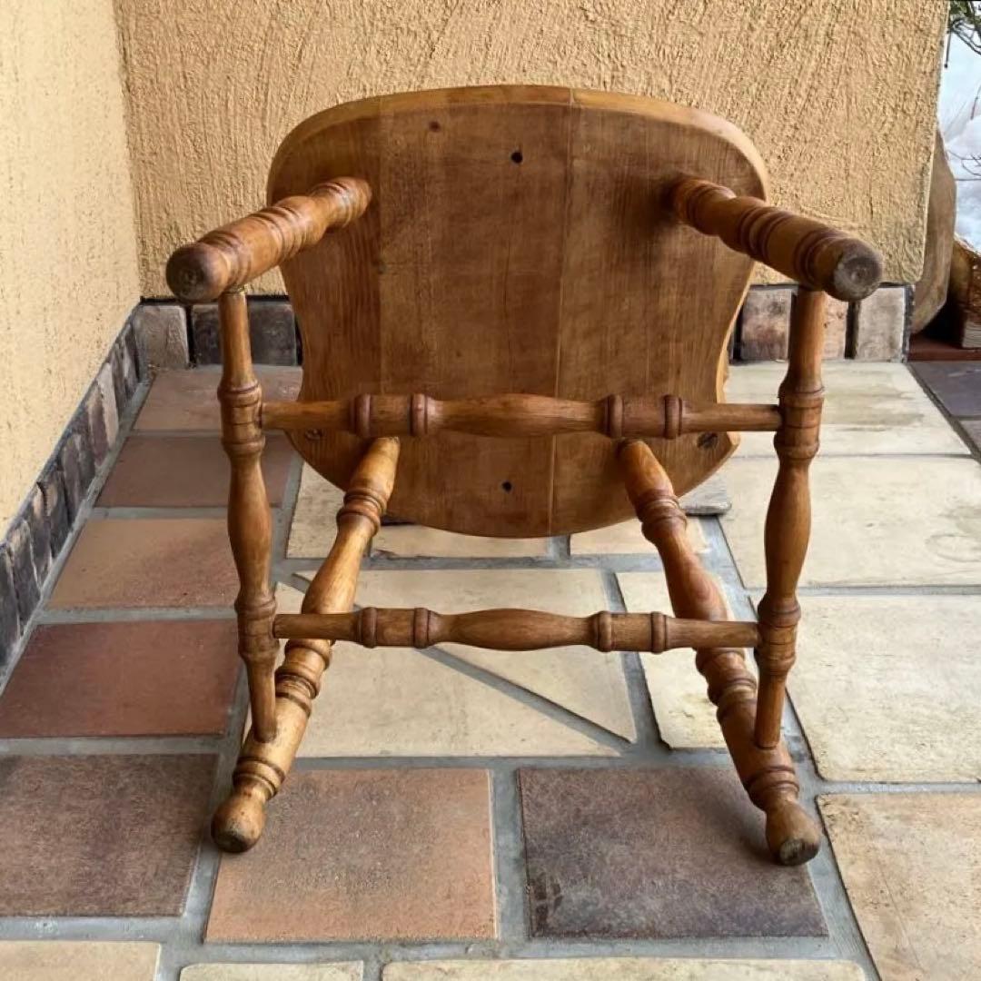 直*美様 昭和レトロな椅子 オシャレなデザインの 丈夫な木製美品です