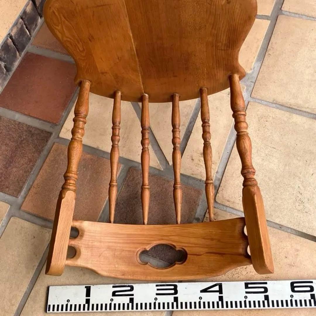 直*美様 昭和レトロな椅子 オシャレなデザインの 丈夫な木製美品です