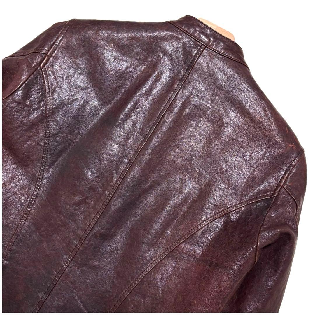 ✨激シブ✨PS PAUL SMITH シングルライダースジャケット　艶あり　M