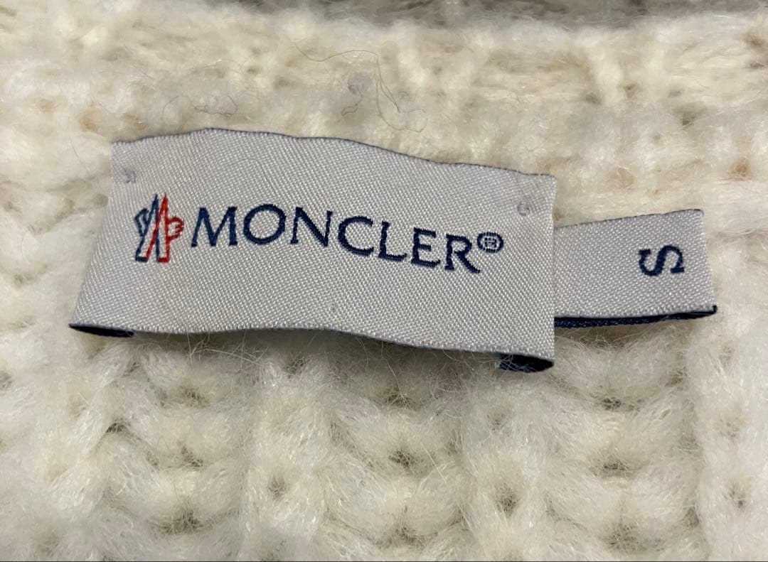 モンクレール アルパカ ケーブル編み ニットセーター サイズS アイボリー