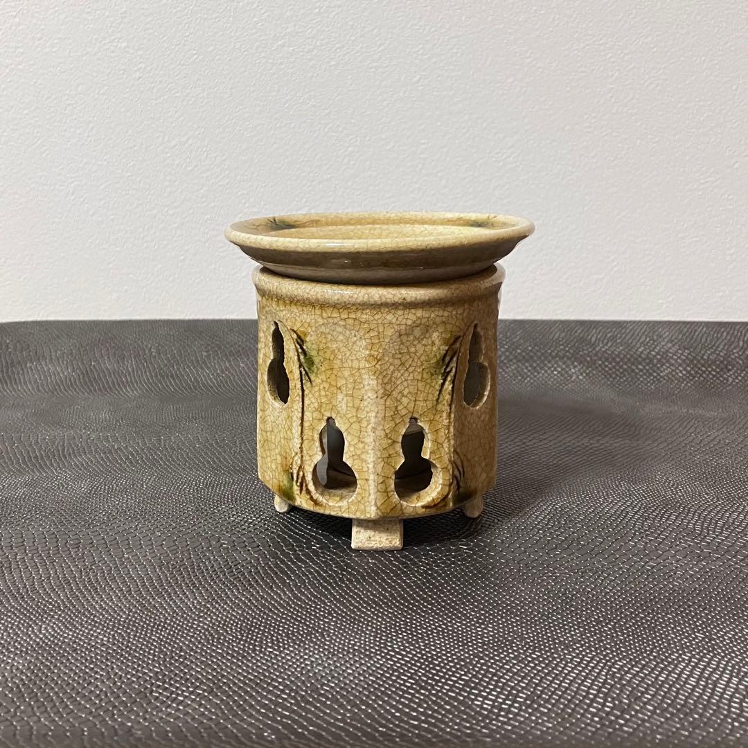 茶香炉 十角形 透かし瓢箪