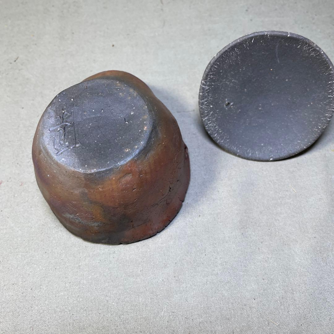 備前焼　備前手造り龍宝瓶　獅子宝瓶 在銘 ２点セット 煎茶器 急須 煎茶道具