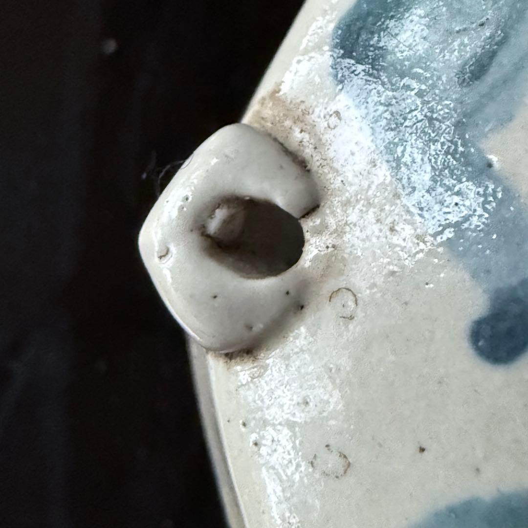 108様感謝‼️大陸の息吹‼️書人の心　染付草花文時代染付水注　水滴一点